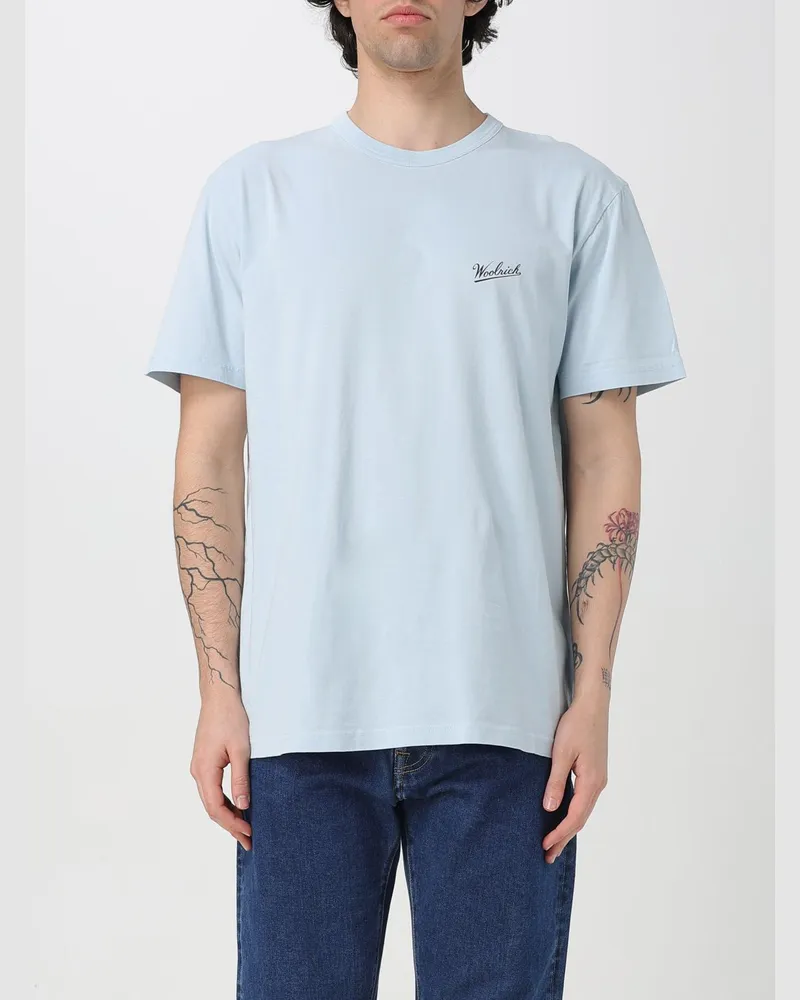 Woolrich T-shirt herren Hellblau