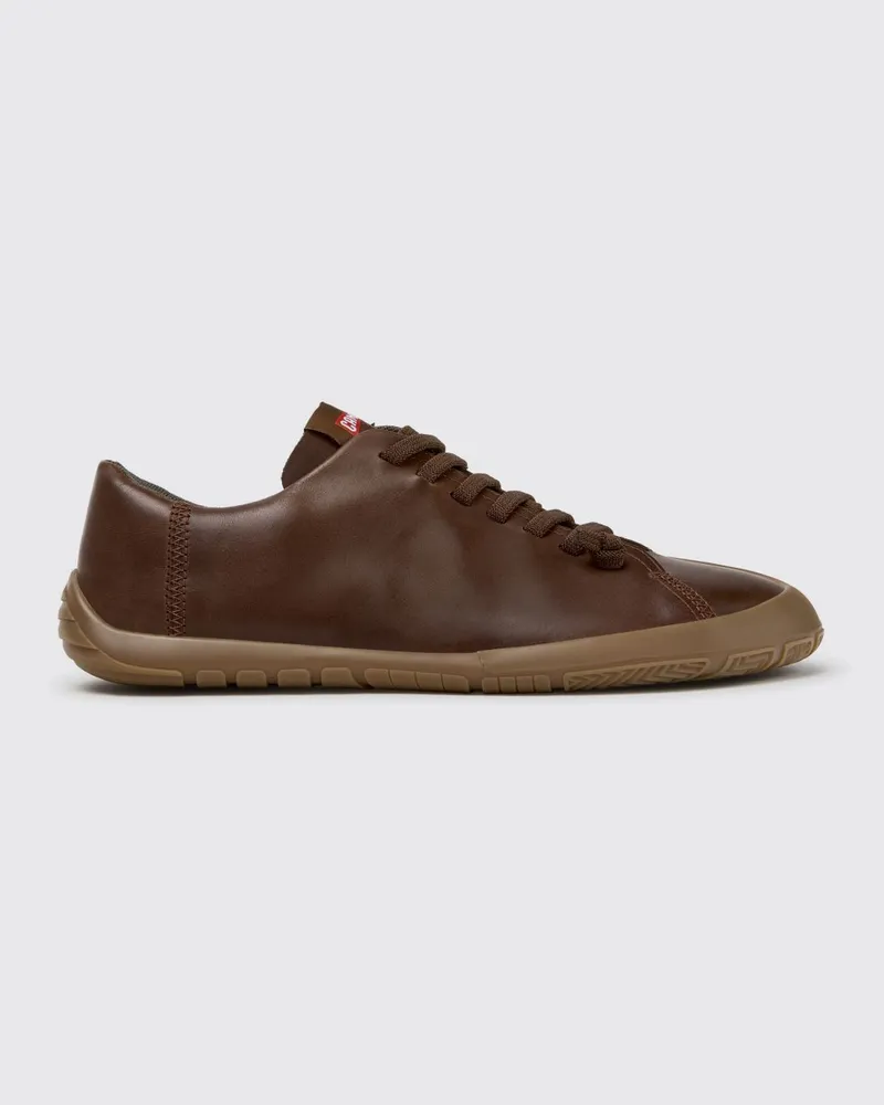 Camper Peu Path+ Slip-On-Sneaker aus Glattleder mit elastischen Schnürsenkeln Braun