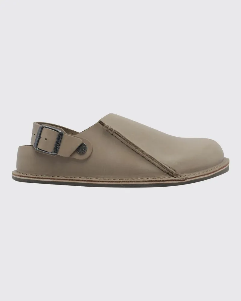 Birkenstock Lutry Premium Clogs aus geöltem Leder mit verstellbarem Riemen Beige