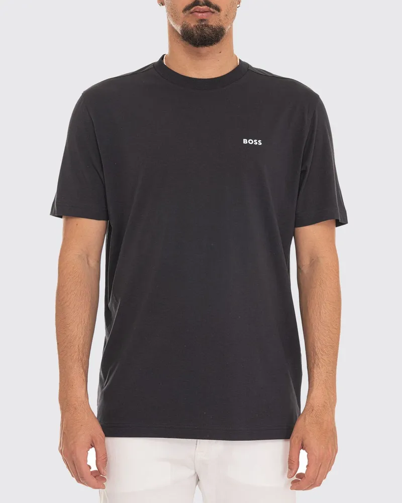 HUGO BOSS Baumwoll-T-Shirt mit Logo Blau