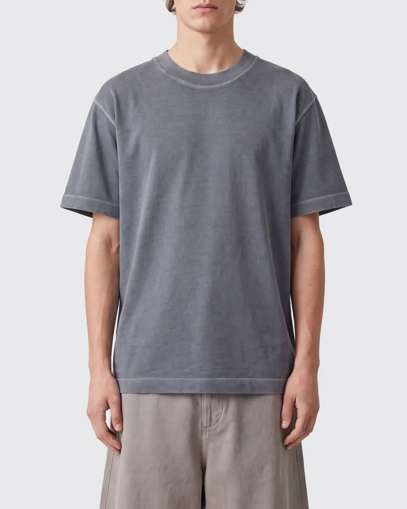 Closed Rundhals-T-Shirt aus Bio-Baumwolle mit überschnittenen Schultern Grau