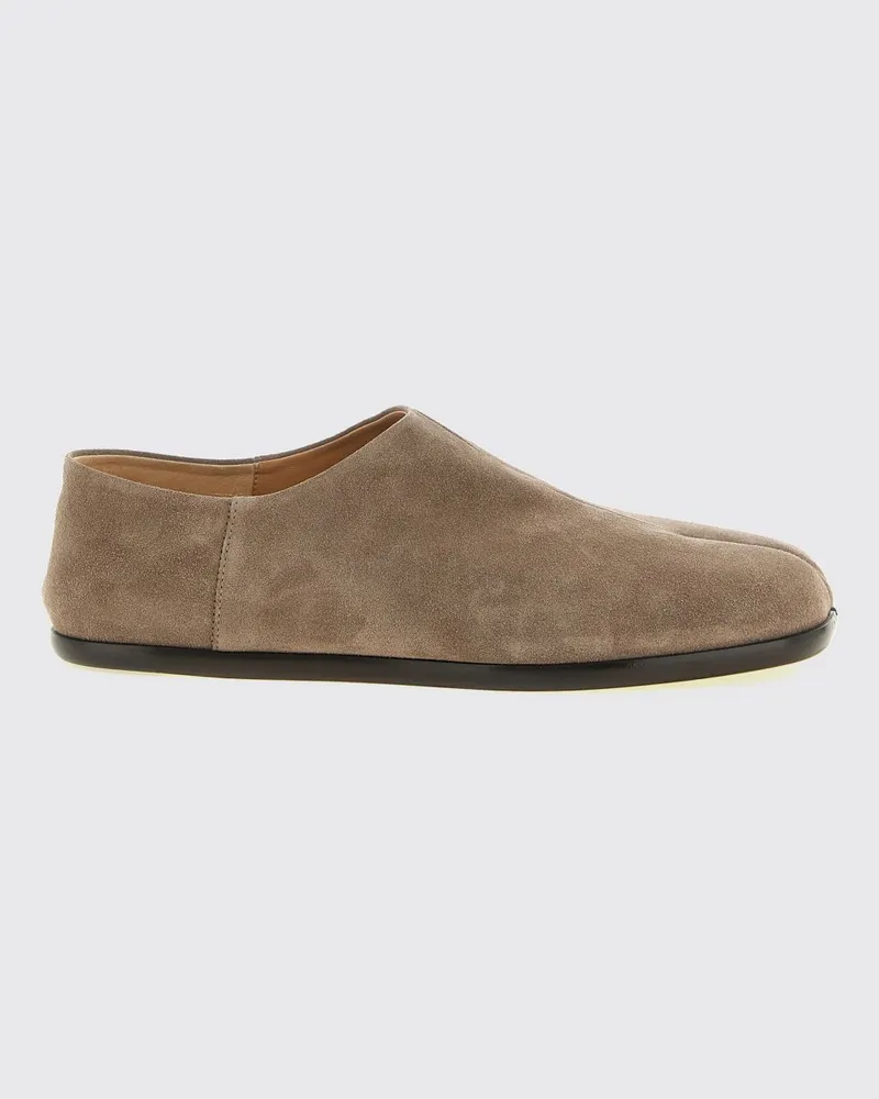 Maison Margiela Tabi Loafers aus Veloursleder mit geteilter Zehenpartie Beige