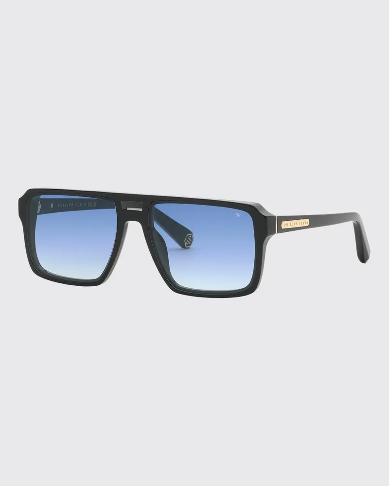 Philipp Plein Sonnenbrille aus Acetat Schwarz