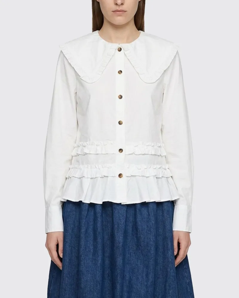 Ganni Hemdbluse damen Weiß