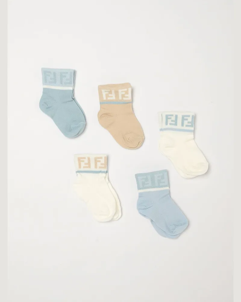 Fendi 5er-Set Babysocken aus Baumwolle mit FF-Monogramm Bunt