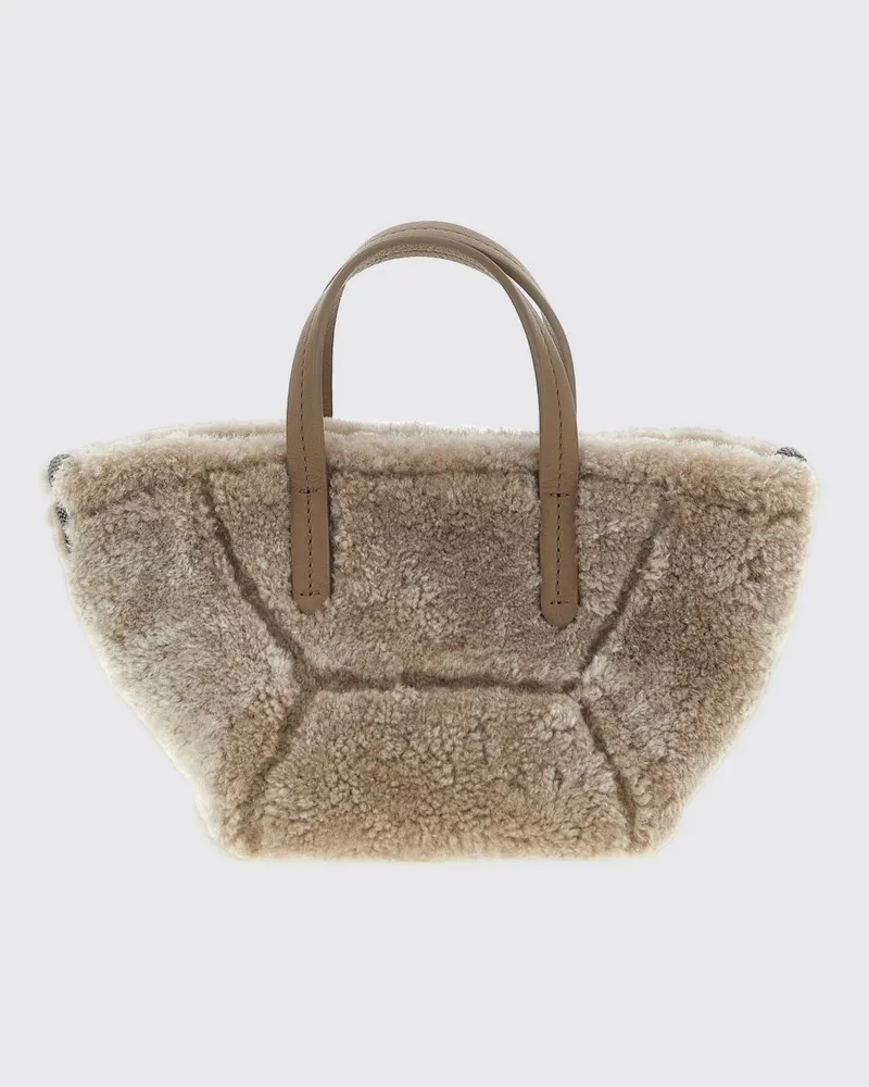 Brunello Cucinelli Schultertasche damen Grau