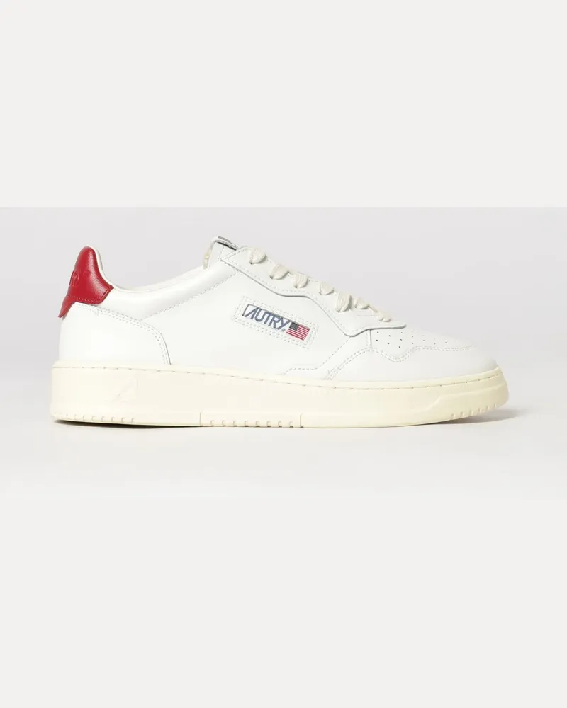 AUTRY Medalist Low Top Sneakers aus zweifarbigem Leder und Wildleder Ruby