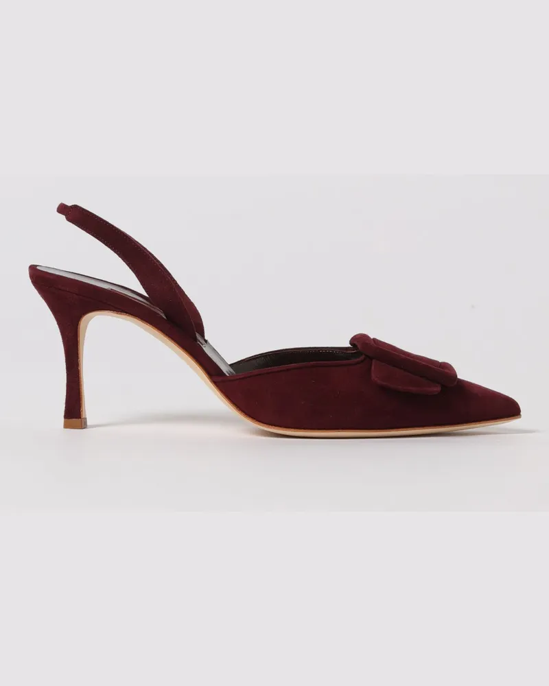 Manolo Blahnik Schuhe damen Burgunderrot
