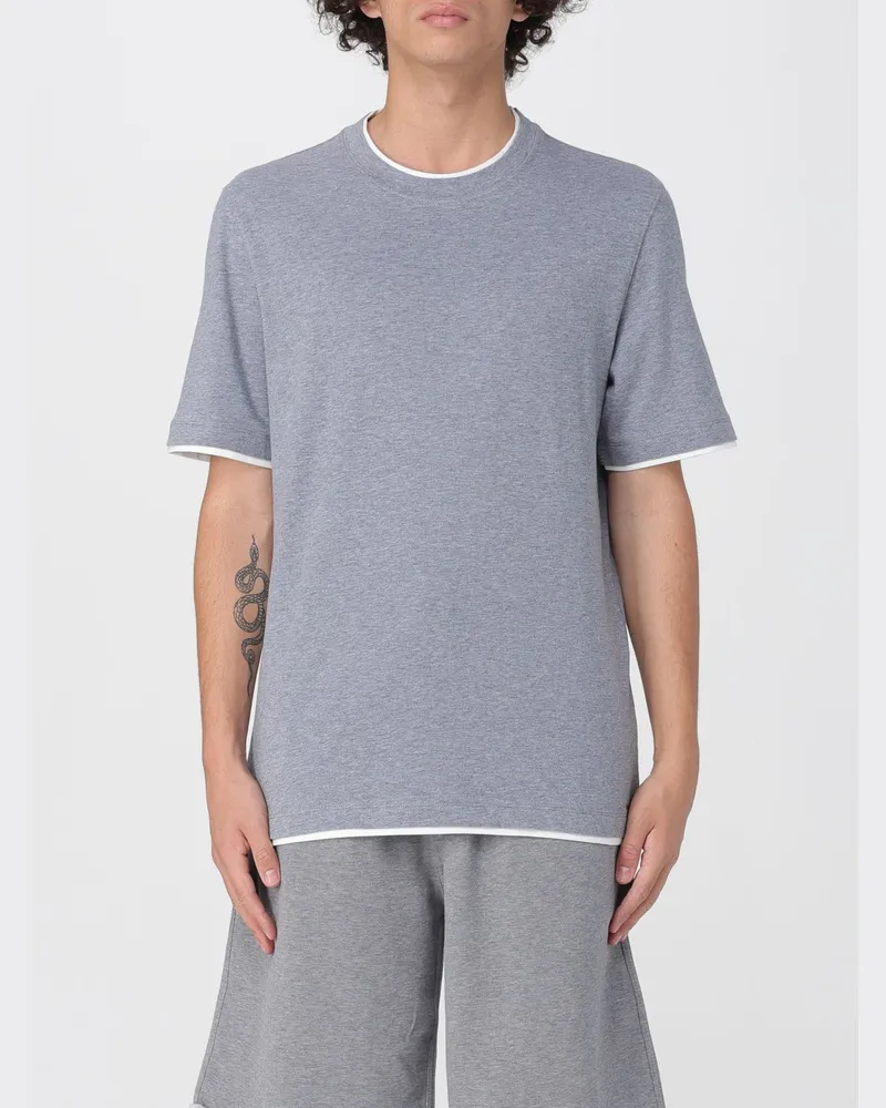 Brunello Cucinelli T-shirt herren Grau