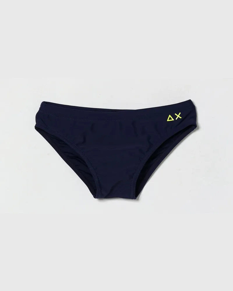 Sun68 Slim-Fit-Badeslip für Jungen aus Nylon mit kontrastierendem Logo Blau
