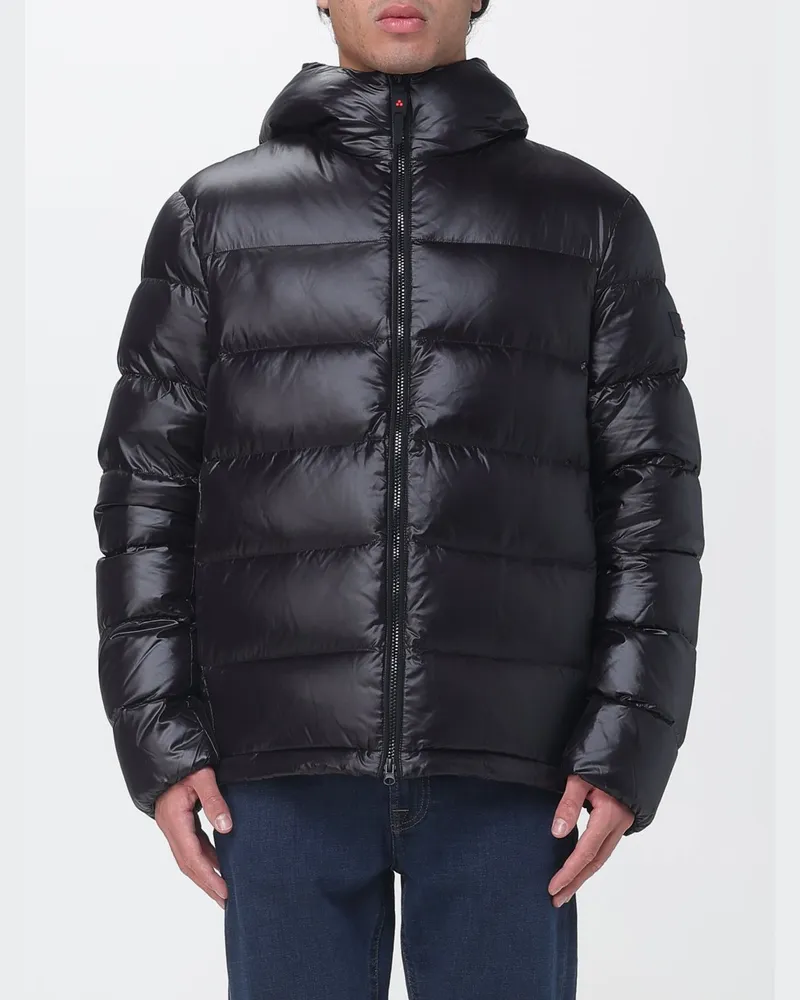 Peuterey Gesteppte Honova Daunenjacke mit Kapuze aus recyceltem Nylon Schwarz