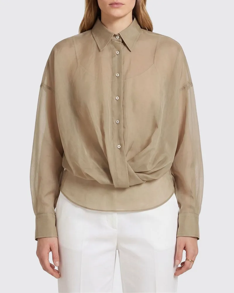 Brunello Cucinelli Hemdbluse damen Braun