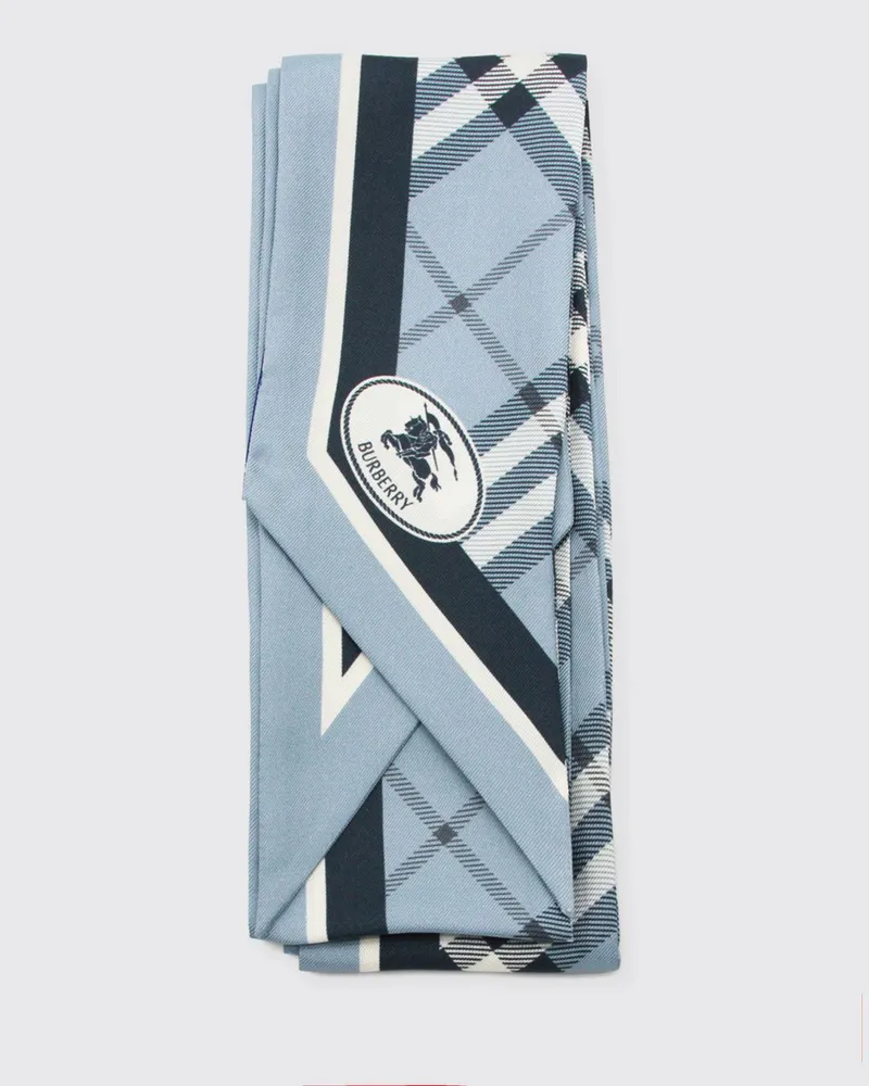 Burberry Seidenbandeau mit Check-Print Blau