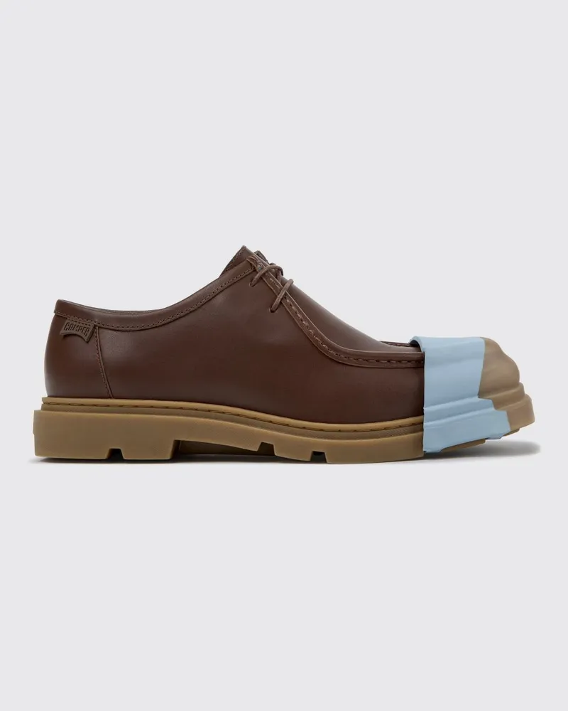 Camper Junction Derby-Schuhe aus glattem Kalbsleder mit Gummispitze Braun