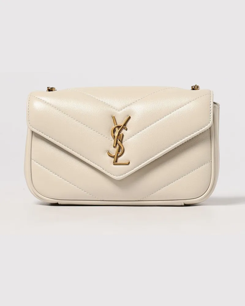Saint Laurent Schultertasche damen Cream