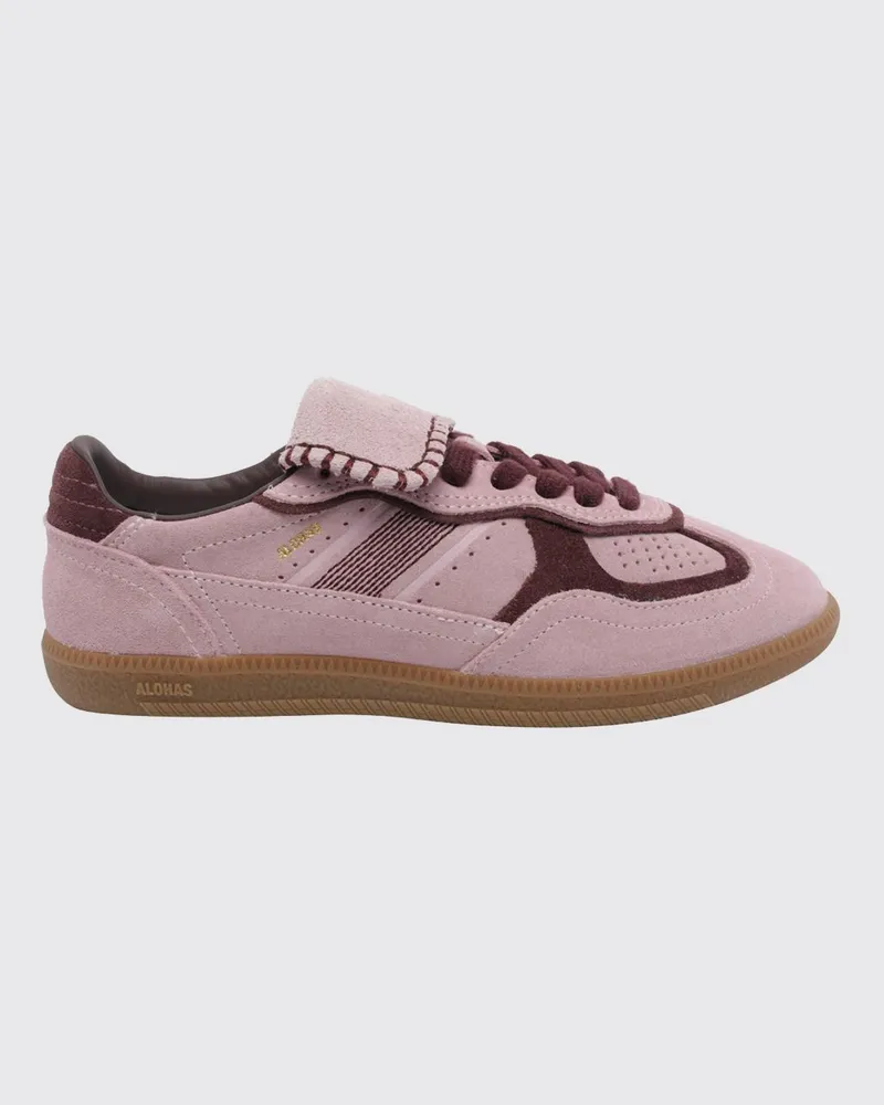 Alohas Zweifarbige TB.490 Sneaker aus Veloursleder mit laminiertem Logo Pink