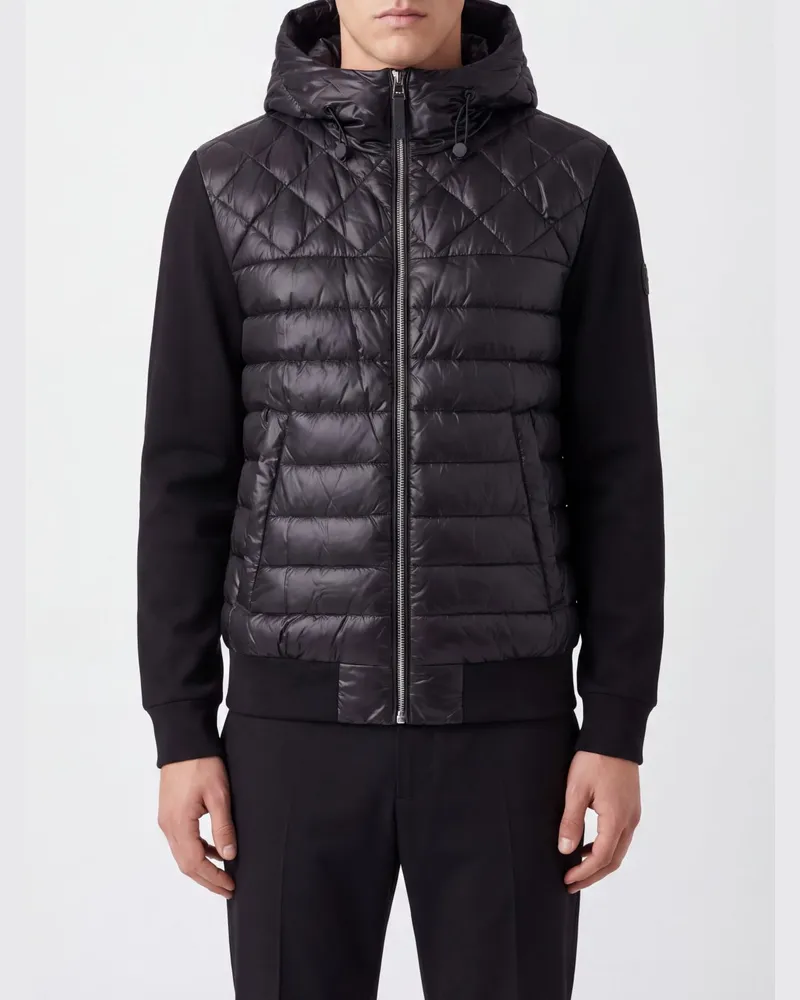 Mackage Fletcher Daunenjacke aus gesteppter Baumwollmischung mit Kapuze Schwarz