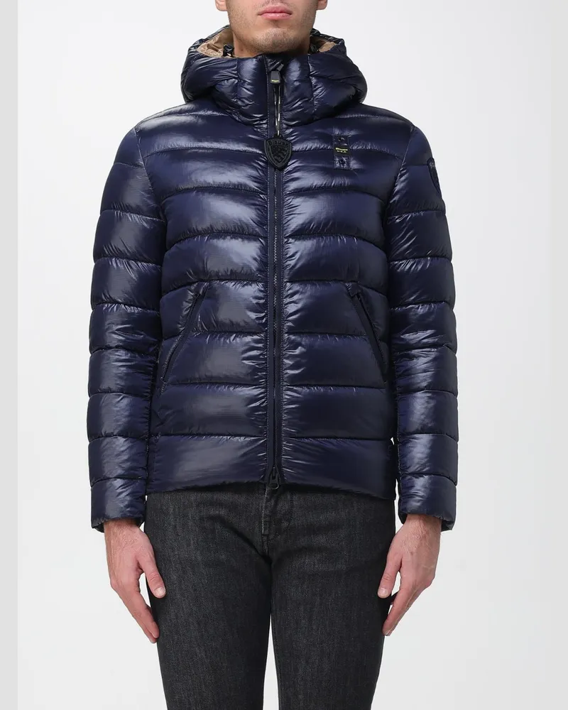 Blauer Jacke herren Blau