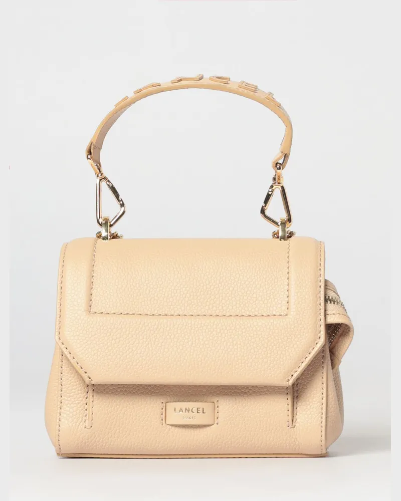 Lancel Ninon Tasche aus genarbtem Leder Haselnuss