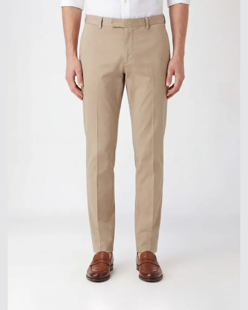 Biagio Santaniello Gabardine Chino Hose Beige