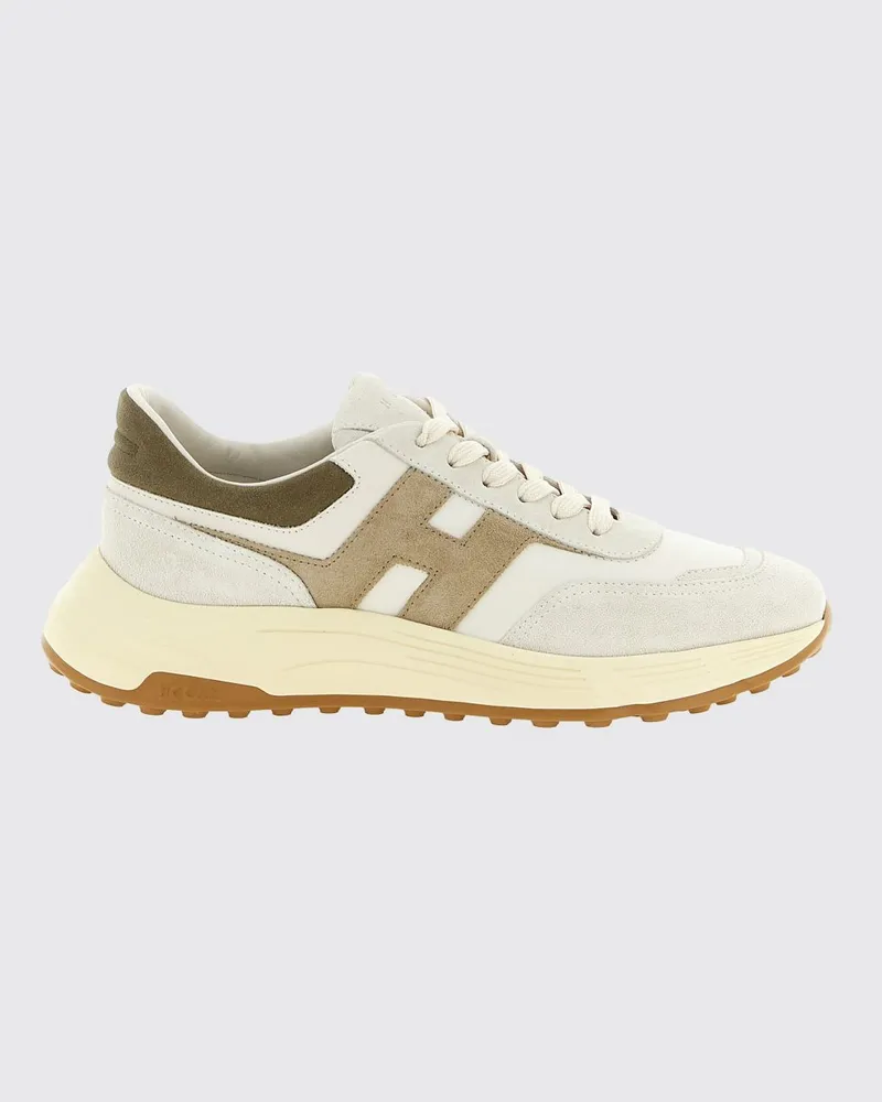Hogan Hyperlight Sneaker aus Veloursleder und Glattleder mit H-Logo Bunt