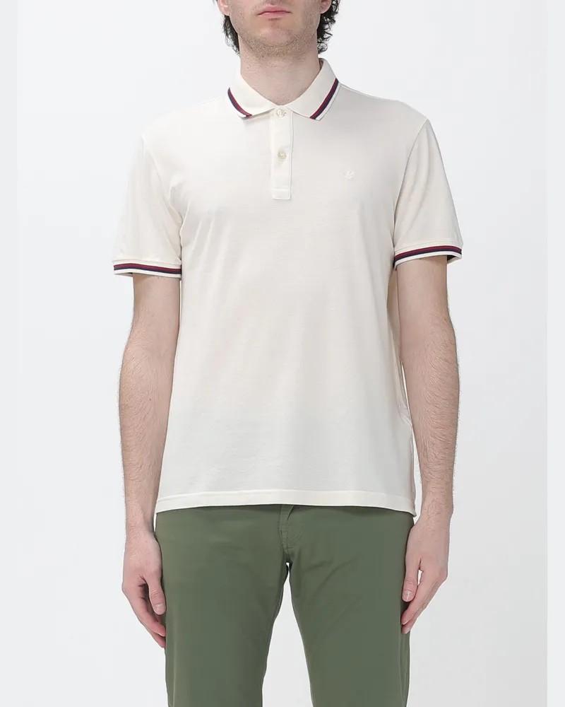 Brooksfield Baumwoll-Polohemd mit Logo Yellow