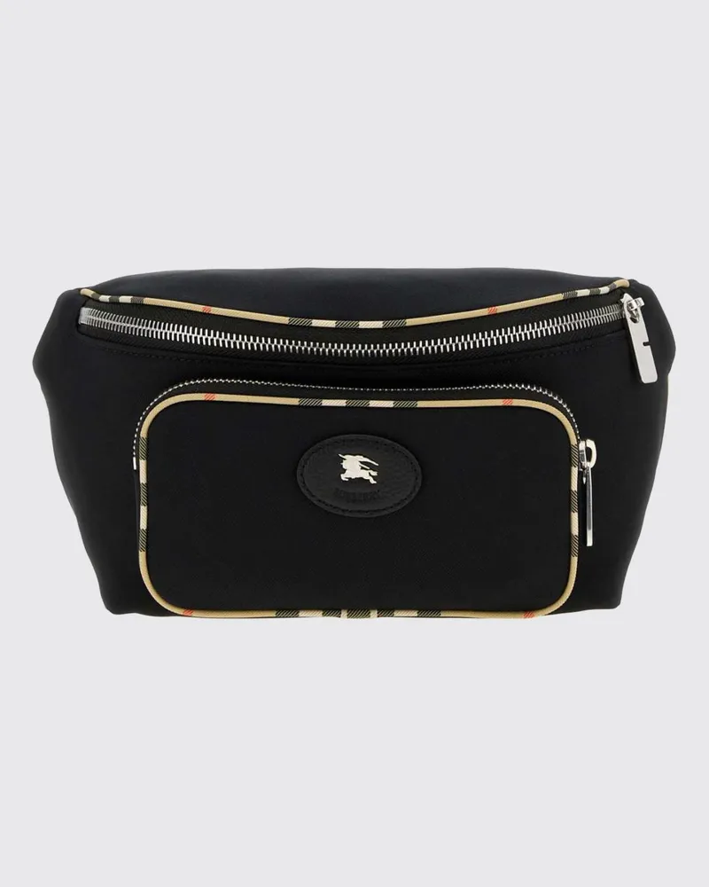 Burberry Gürteltasche aus Nylon mit EKD-Logo und Kontrastpaspelierung Schwarz