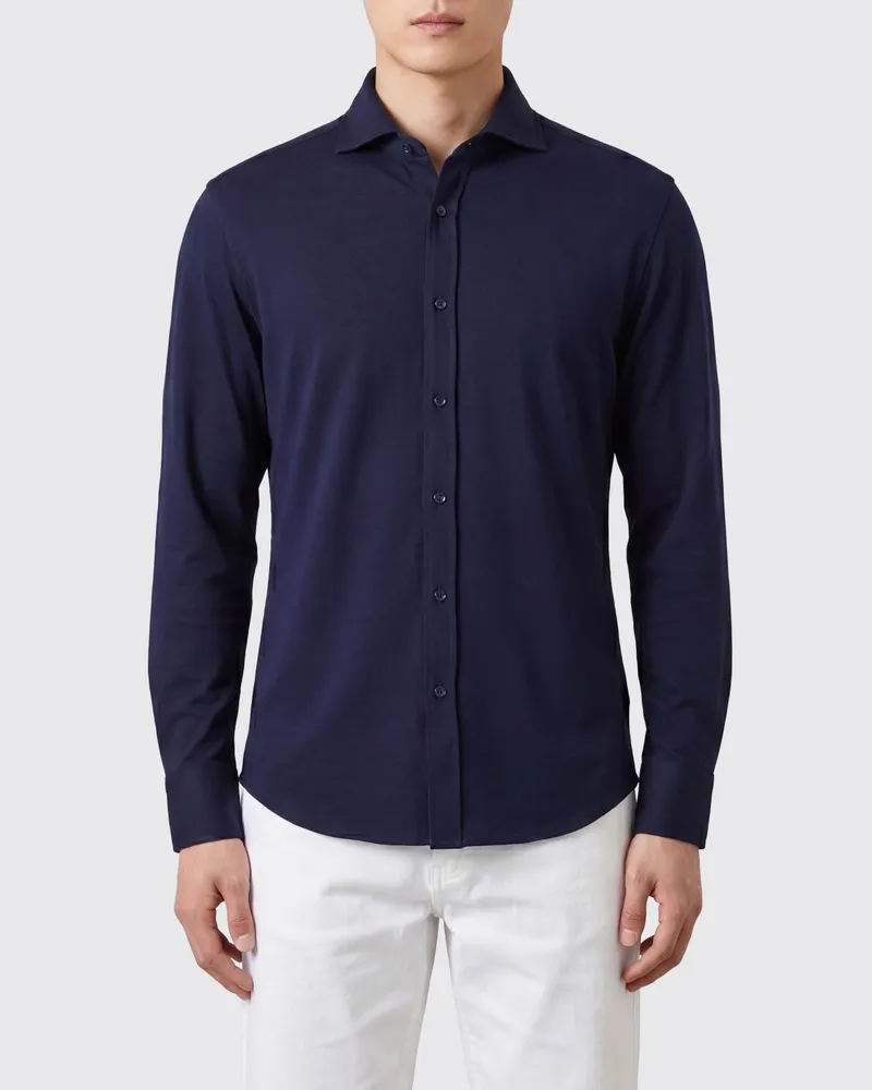 Brunello Cucinelli Hemd herren Navy