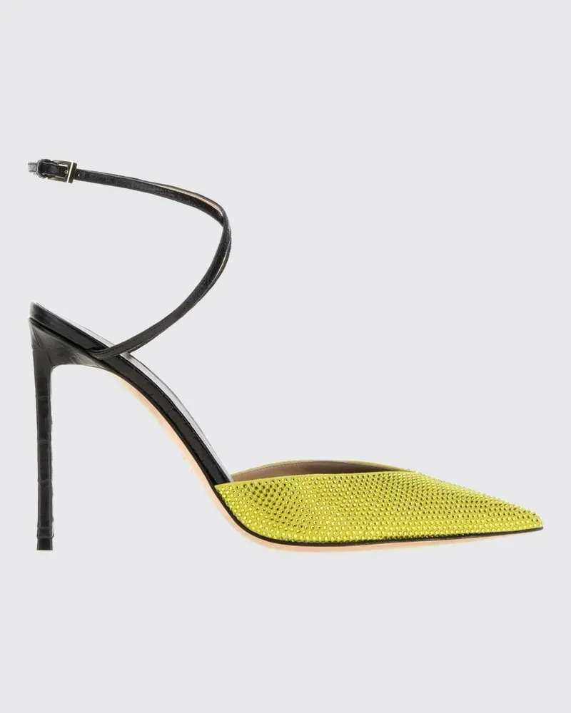 Tom Ford Pumps aus Satin mit Kristallen und hohem Stiletto-Absatz von Gelb