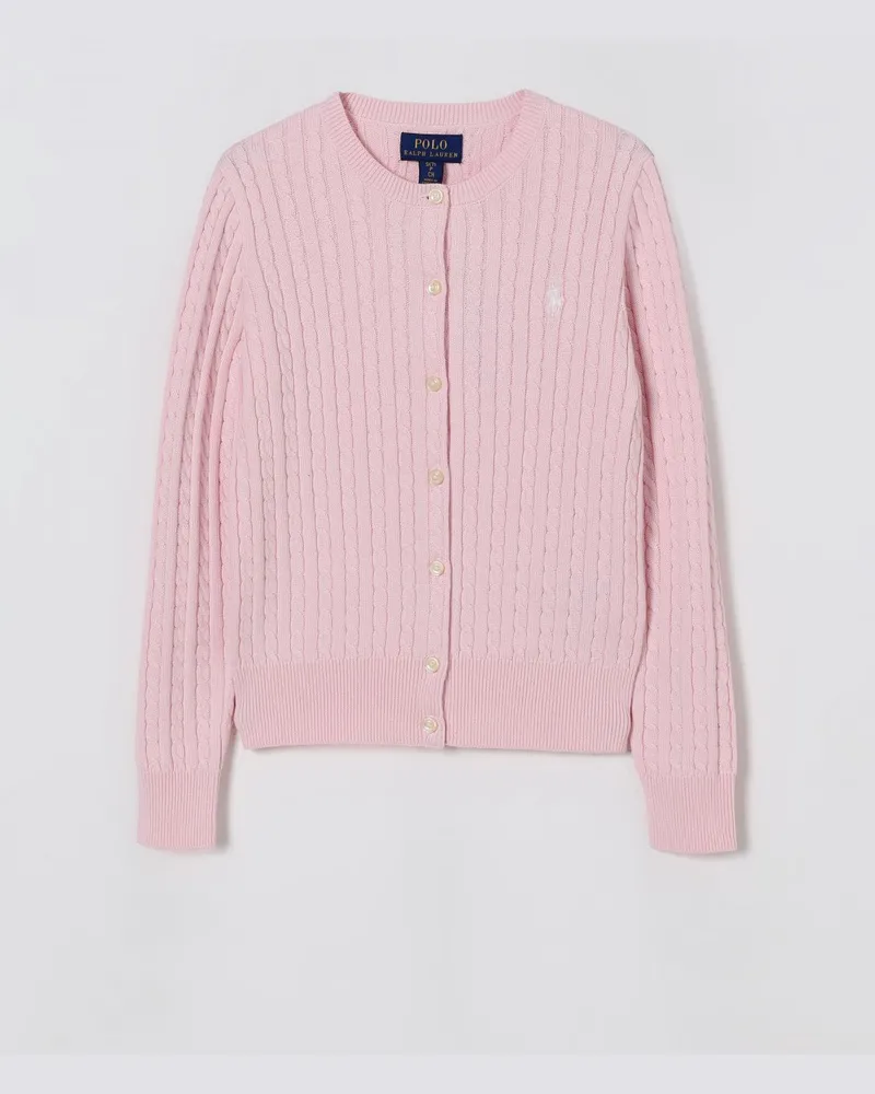 Ralph Lauren Baumwoll-Cardigan mit Pony-Logo Pink