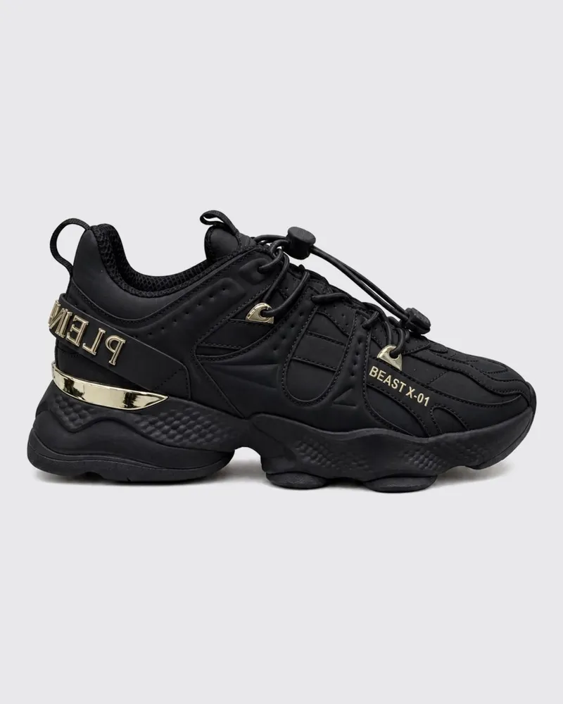 Philipp Plein Runner Beast X-01 Low-Top-Sneaker mit Kordelzugverschluss Schwarz