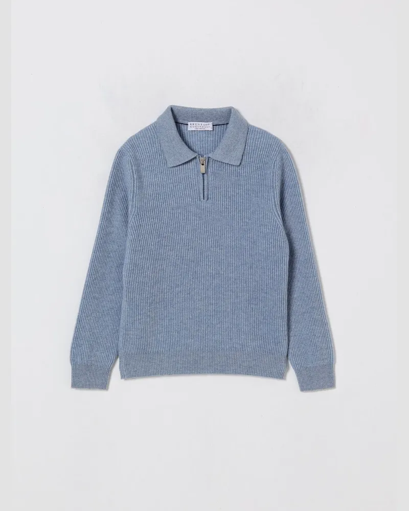 Brunello Cucinelli Polo kinder Himmelblau