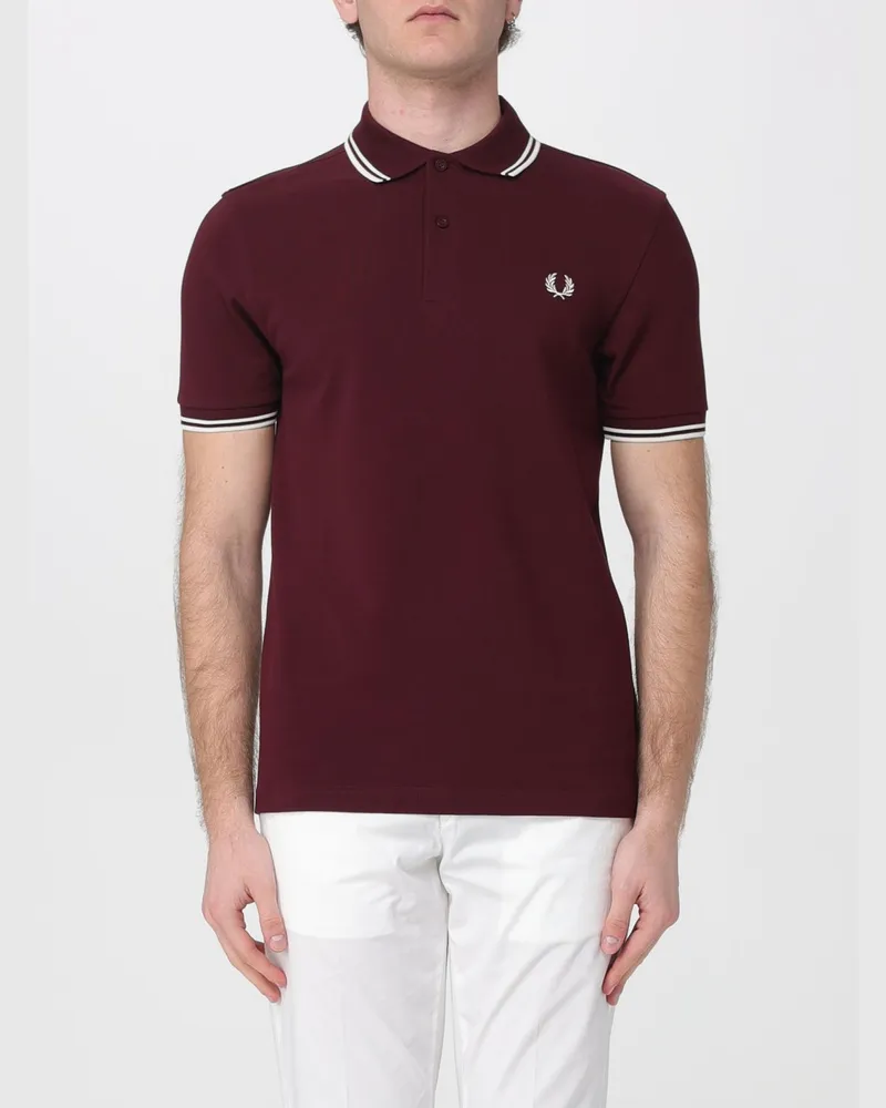 Fred Perry T-shirt herren Burgunderrot