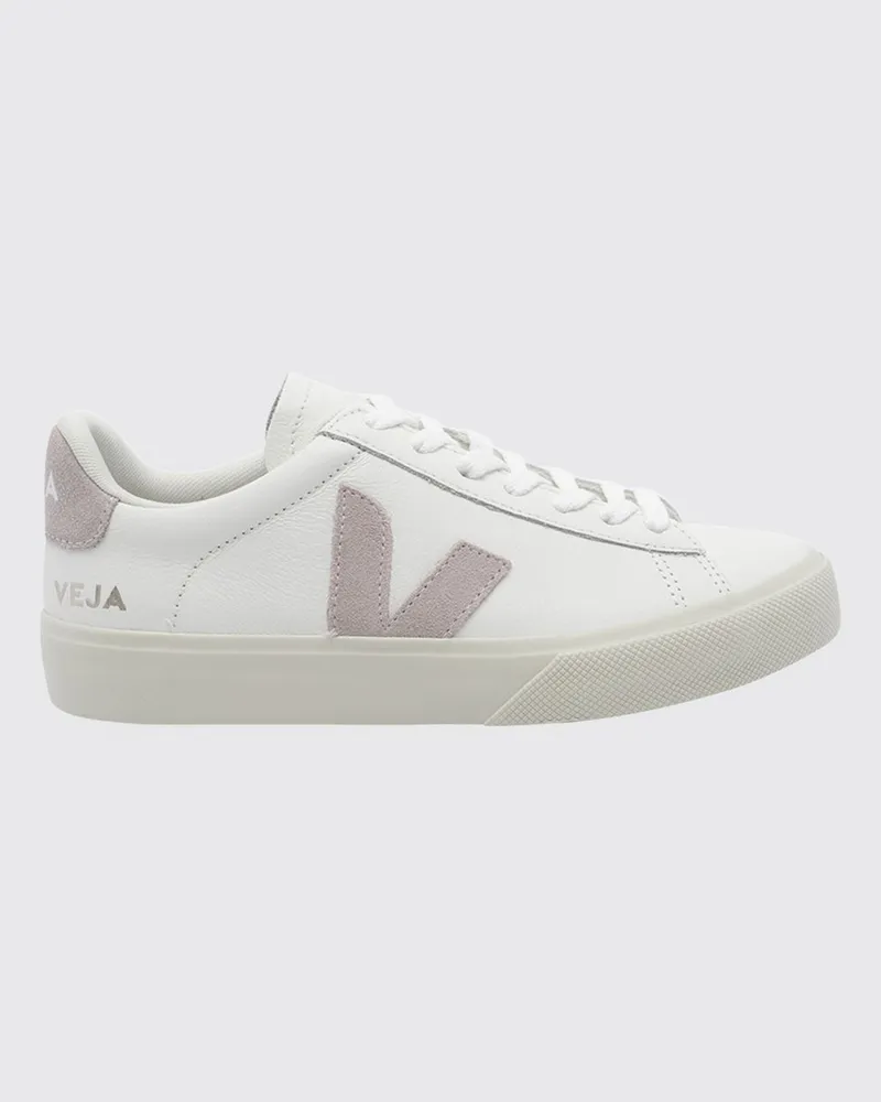 VEJA Campo Sneakers aus O.T.-Leder mit kontrastierendem Logo Weiß