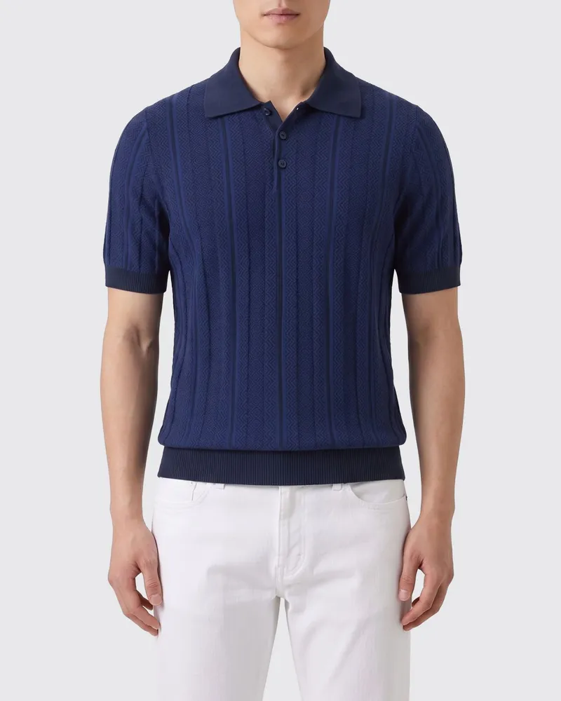 Brunello Cucinelli Polo herren Navy