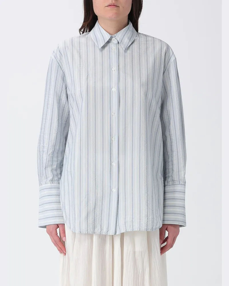 TELA Hemdbluse damen Hellblau