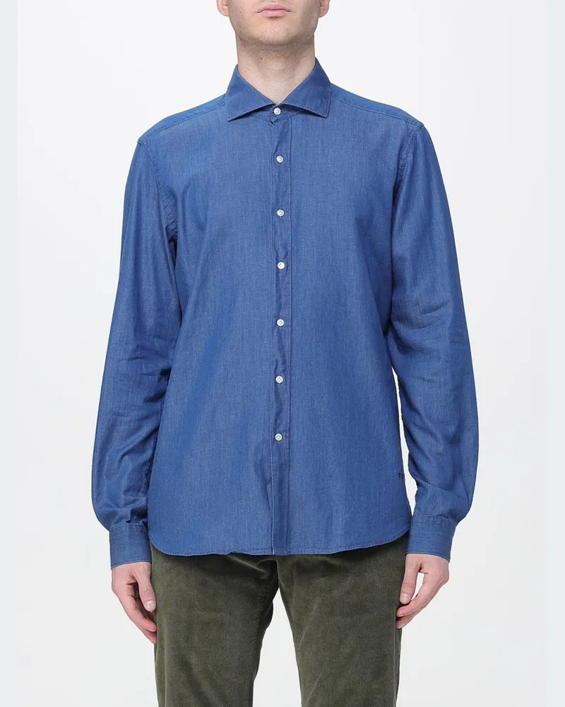 Fay Hemd herren Blau