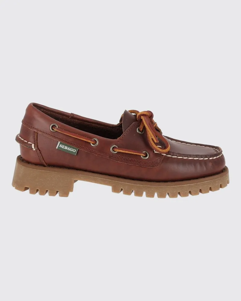 Sebago Ranger Bootsschuhe aus gewachstem Leder mit gekerbter Sohle Braun