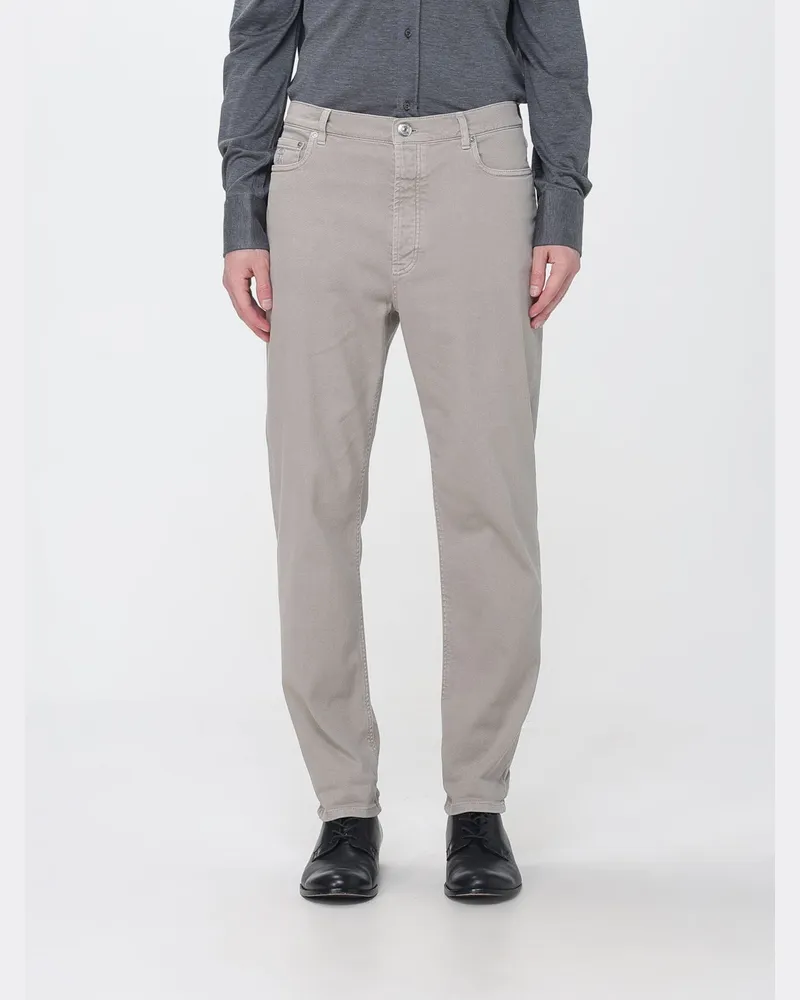 Brunello Cucinelli Straight-Fit-Jeans aus Baumwolldenim im Five-Pocket-Stil Grau