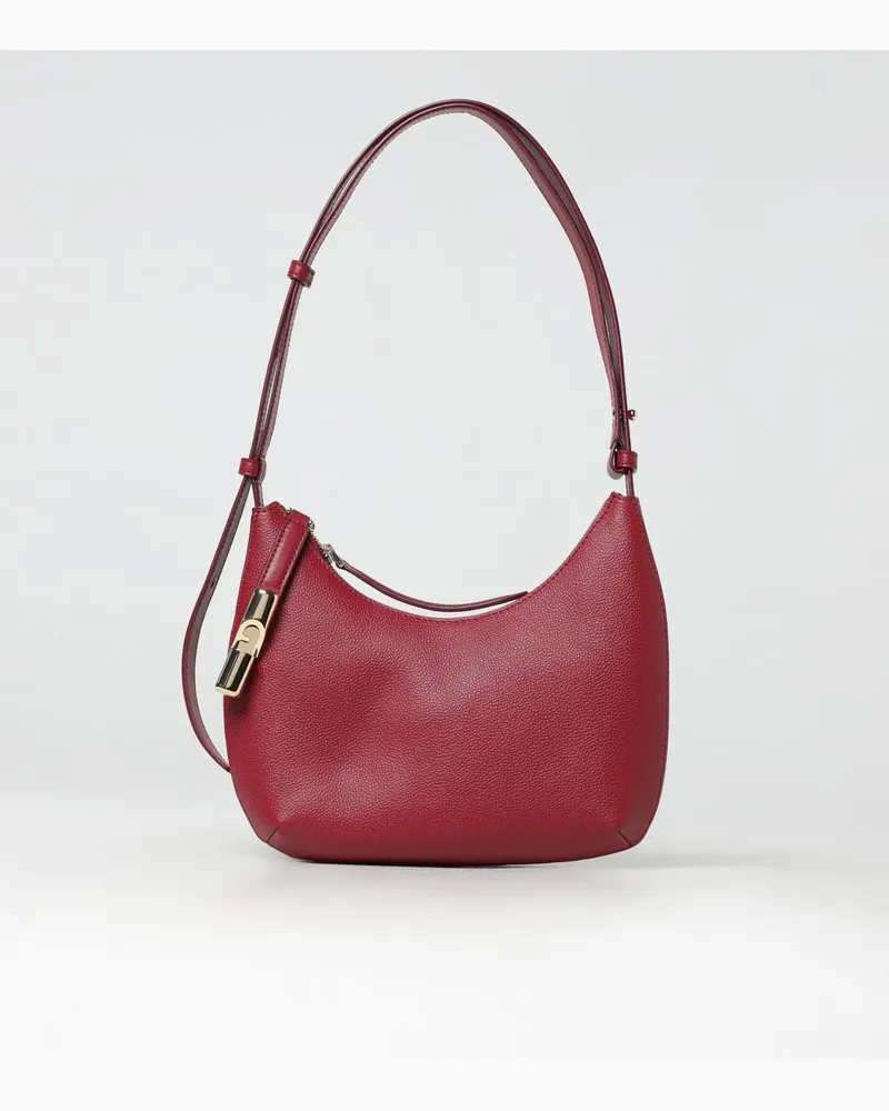 Furla Schultertasche damen Burgunderrot