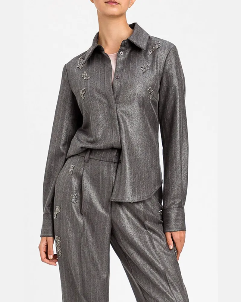 Twin-Set Hemdbluse damen Charcoal