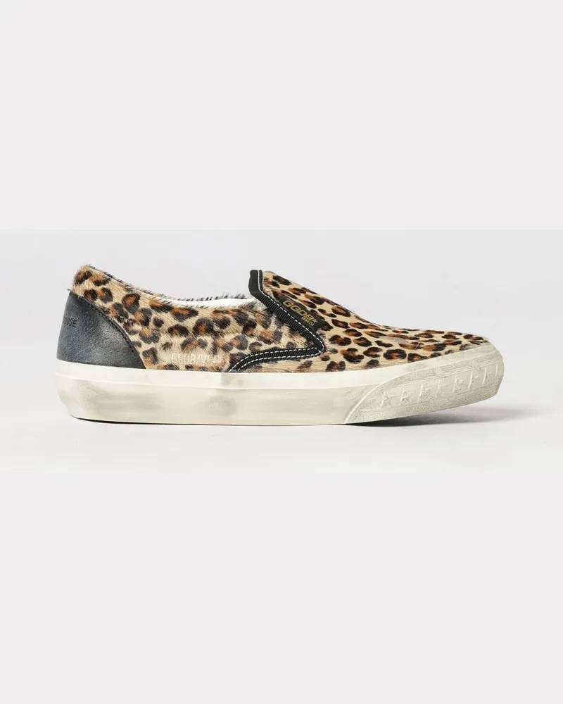 Golden Goose VCE Penstar Slip-On-Sneaker aus Kalbshaar mit Animal-Print Bunt