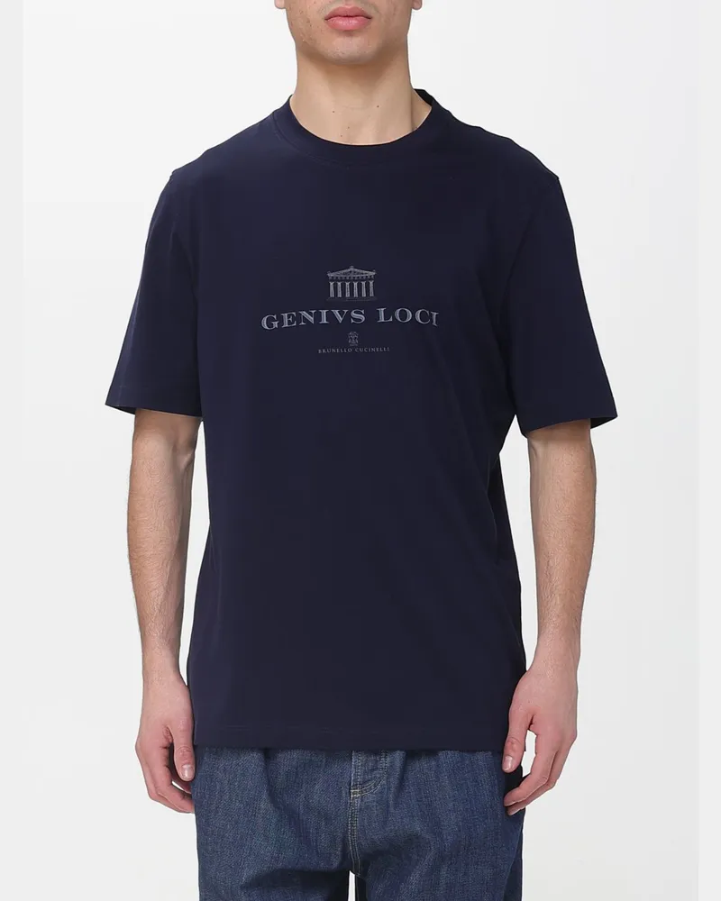 Brunello Cucinelli Polo herren Blau