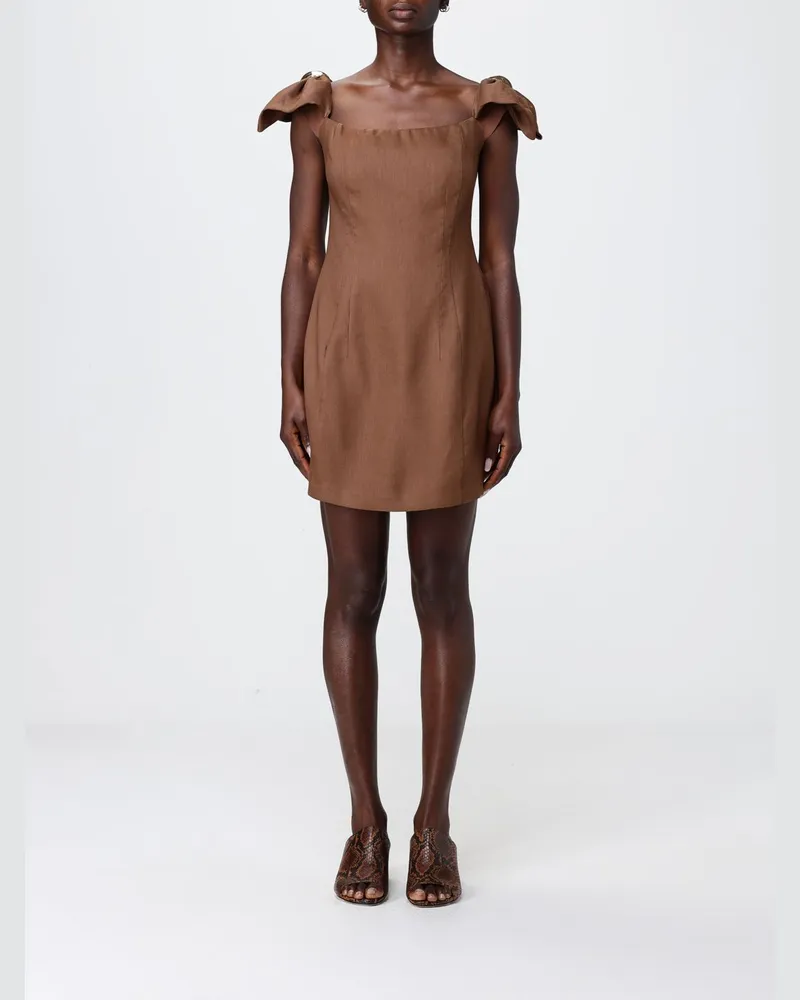 Elisabetta Franchi Duchesse-Minikleid Braun