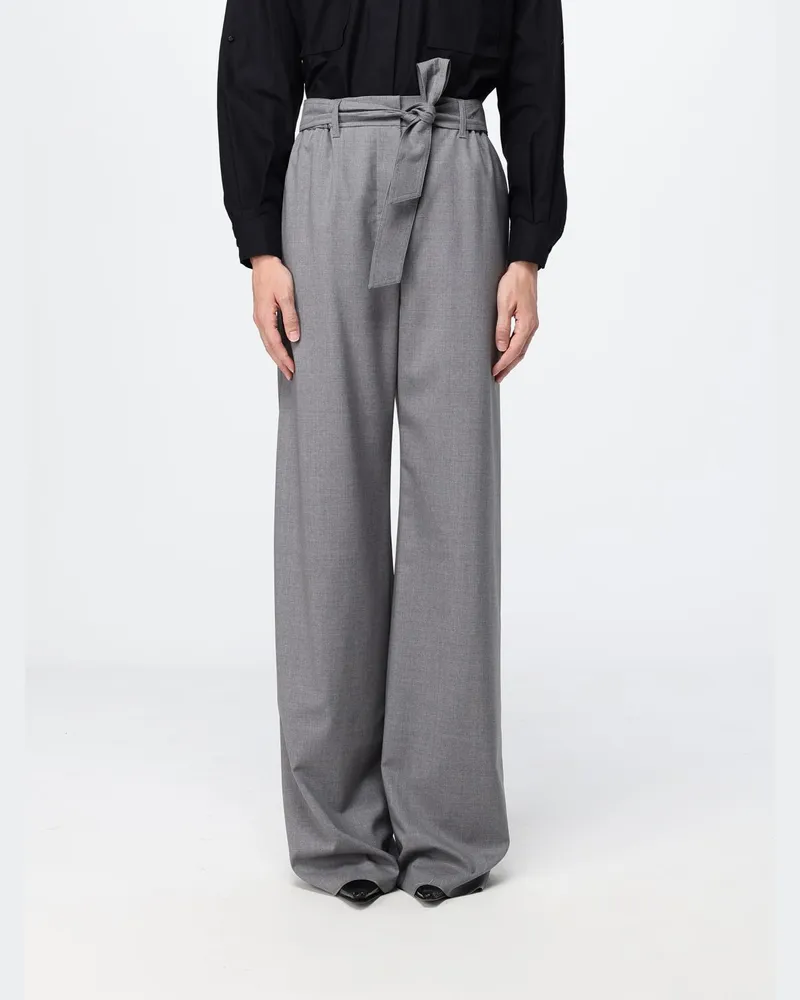 Max Mara Palazzo-Hose aus Schurwolle Grau