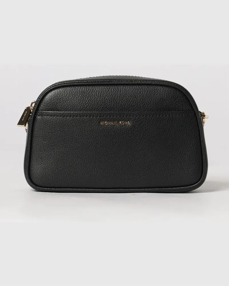 Michael Kors Jet Set Tasche aus genarbtem Leder Schwarz