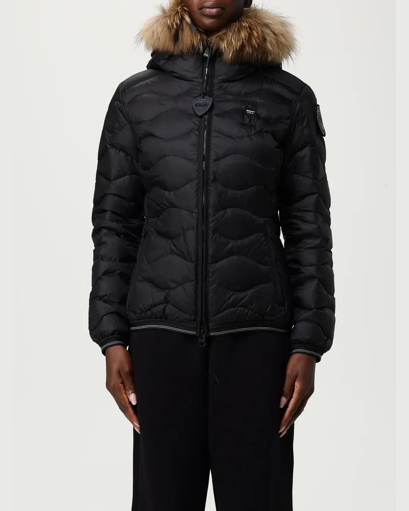 Blauer Jacke damen Schwarz