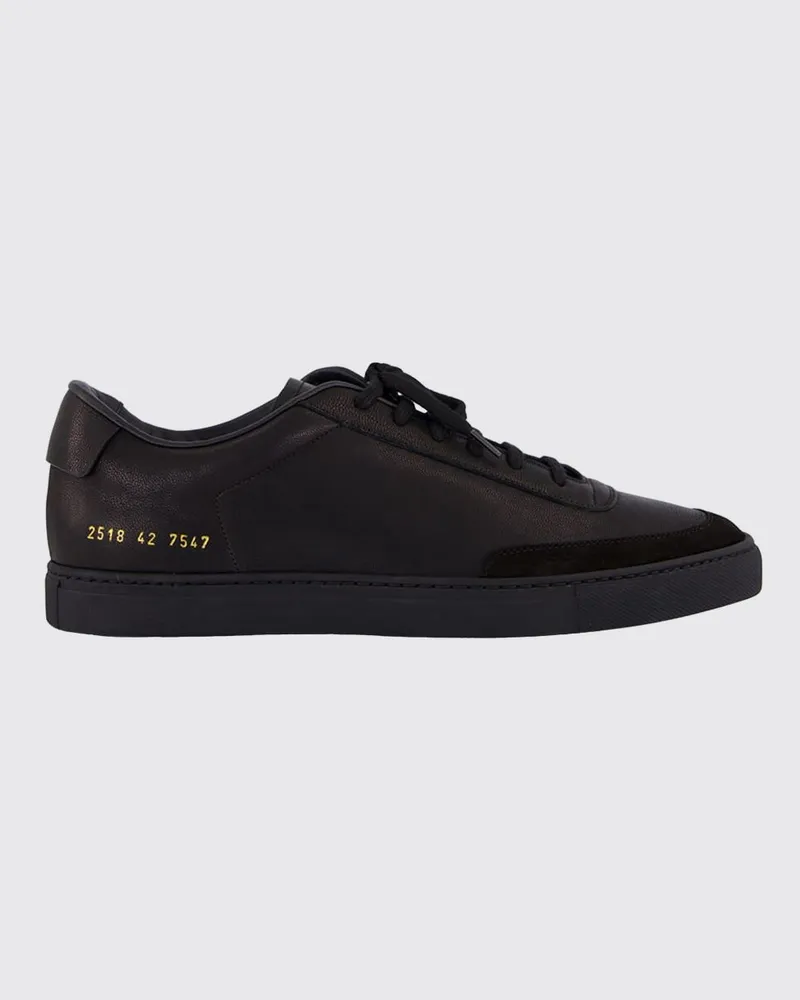 Common Projects Leder-Sneakers Schwarz