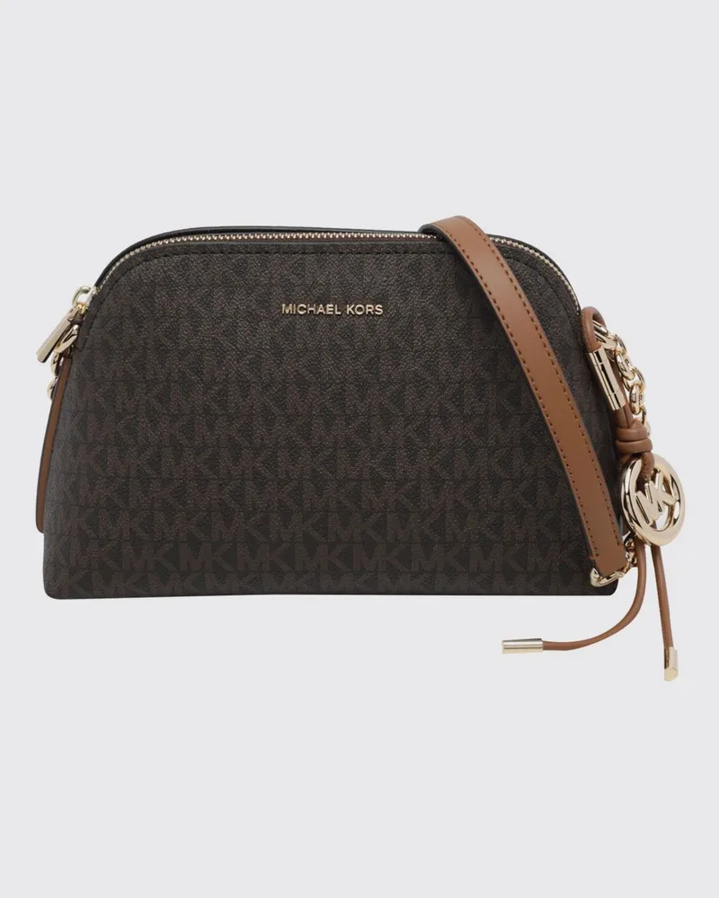 Michael Kors Freddie Umhängetasche von aus beschichteter Baumwolle mit MK-Monogramm Braun