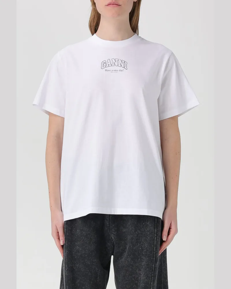Ganni T-shirt damen Weiß